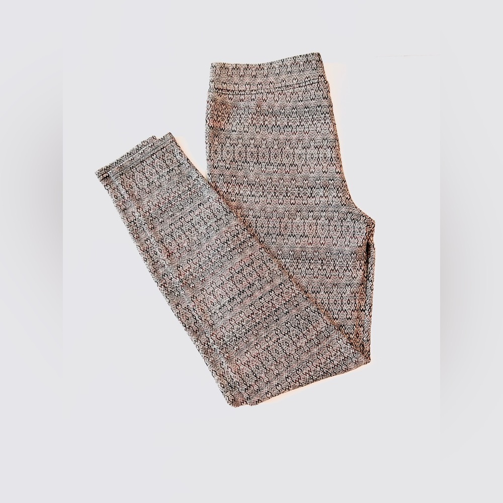 Free People Multi Color/Metallic Aztec Print Knit Leggings
